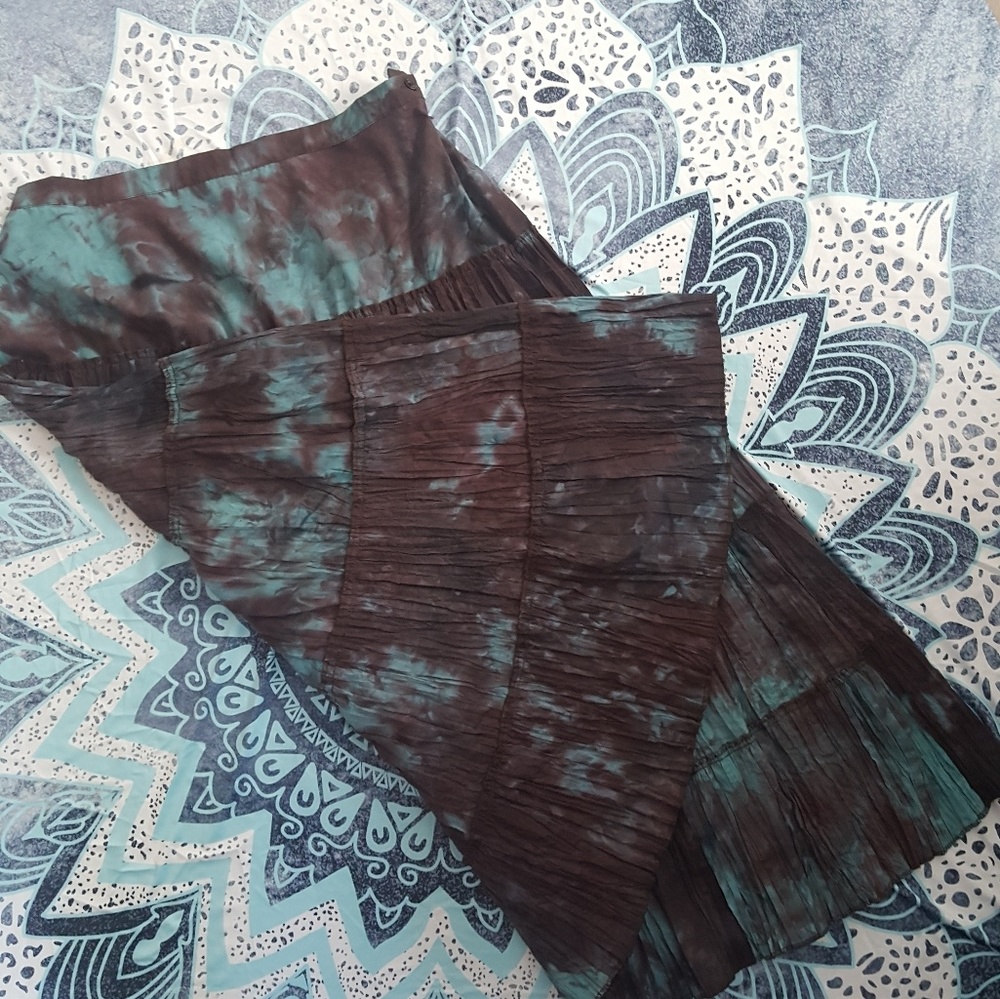 Bohemian Maxi skirt Tie-dye